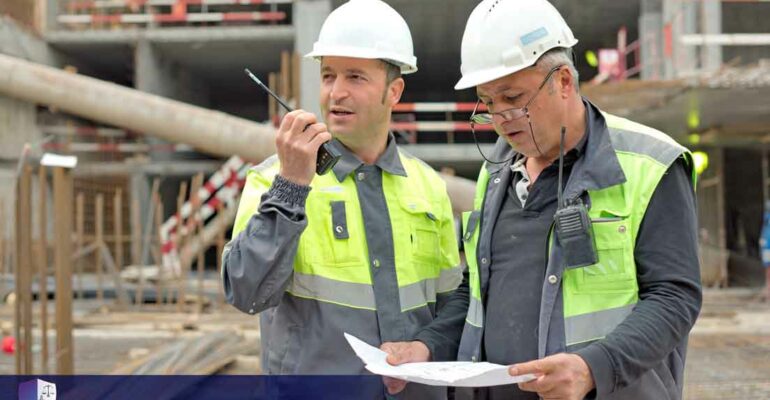 Construction Skills shortage, two men discussing construction project